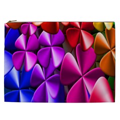 Colorful Flower Floral Rainbow Cosmetic Bag (xxl)  by Mariart