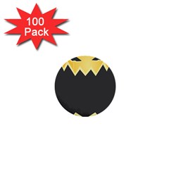 Halloween Pumpkin Orange Mask Face Sinister Eye Black 1  Mini Buttons (100 Pack) 