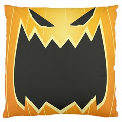 Halloween Pumpkin Orange Mask Face Sinister Eye Black Standard Flano Cushion Case (one Side) by Mariart