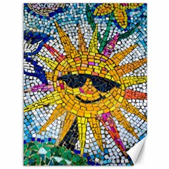 Sun From Mosaic Background Canvas 36  X 48   by Nexatart