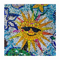Sun From Mosaic Background Medium Glasses Cloth by Nexatart