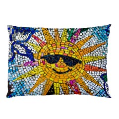 Sun From Mosaic Background Pillow Case (two Sides) by Nexatart