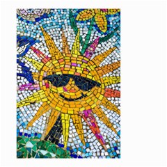Sun From Mosaic Background Small Garden Flag (two Sides)