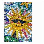 Sun From Mosaic Background Small Garden Flag (Two Sides) Front