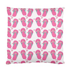 Flip Flops Flower Star Sakura Pink Standard Cushion Case (two Sides)