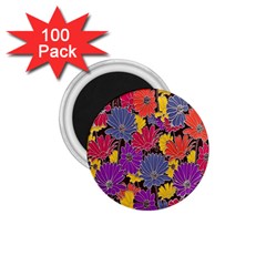 Colorful Floral Pattern Background 1 75  Magnets (100 Pack)  by Nexatart