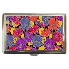Colorful Floral Pattern Background Cigarette Money Cases by Nexatart