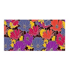 Colorful Floral Pattern Background Satin Wrap by Nexatart