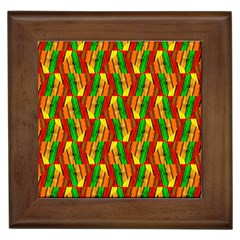 Colorful Wooden Background Pattern Framed Tiles