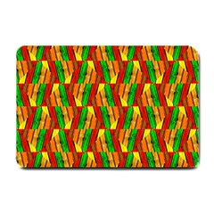 Colorful Wooden Background Pattern Small Doormat  by Nexatart