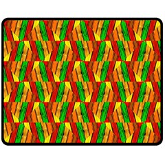 Colorful Wooden Background Pattern Double Sided Fleece Blanket (medium) 