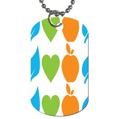 Fruit Apple Orange Green Blue Dog Tag (two Sides) by Mariart