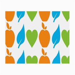 Fruit Apple Orange Green Blue Small Glasses Cloth by Mariart