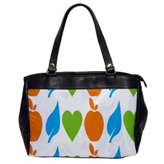 Fruit Apple Orange Green Blue Office Handbags by Mariart