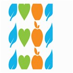 Fruit Apple Orange Green Blue Small Garden Flag (Two Sides) Back