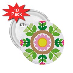 Flower Floral Sunflower Sakura Star Leaf 2 25  Buttons (10 Pack) 