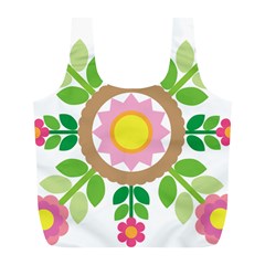 Flower Floral Sunflower Sakura Star Leaf Full Print Recycle Bags (l)  by Mariart