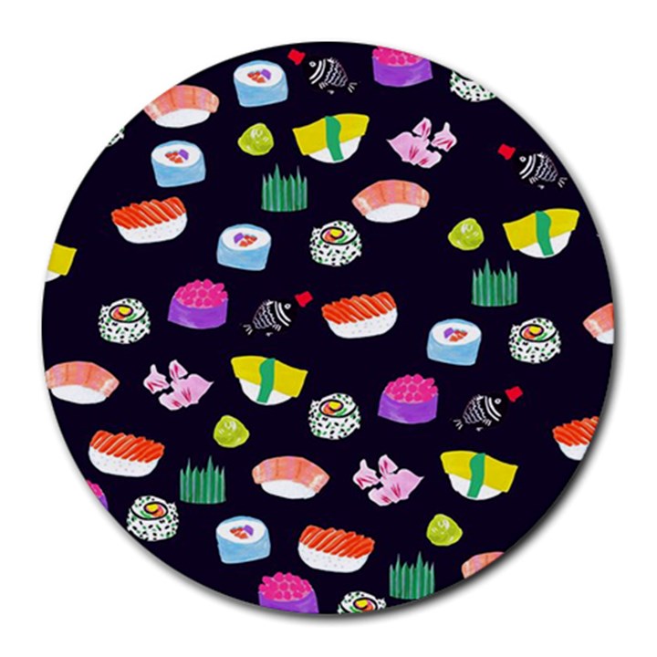 Japanese Food Sushi Fish Round Mousepads