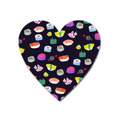 Japanese Food Sushi Fish Heart Magnet