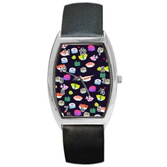 Japanese Food Sushi Fish Barrel Style Metal Watch by Mariart