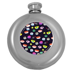 Japanese Food Sushi Fish Round Hip Flask (5 Oz)