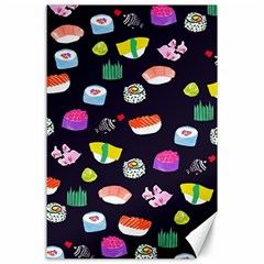 Japanese Food Sushi Fish Canvas 24  X 36  by Mariart