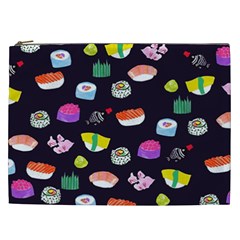 Japanese Food Sushi Fish Cosmetic Bag (xxl)  by Mariart