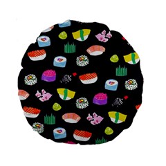 Japanese Food Sushi Fish Standard 15  Premium Round Cushions by Mariart