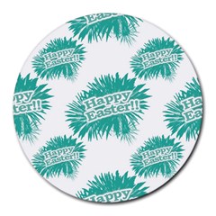 Happy Easter Theme Graphic Round Mousepads