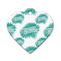 Happy Easter Theme Graphic Dog Tag Heart (one Side) by dflcprints