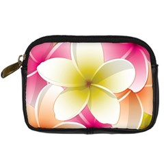 Frangipani Flower Floral White Pink Yellow Digital Camera Cases by Mariart