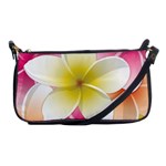 Frangipani Flower Floral White Pink Yellow Shoulder Clutch Bags Front