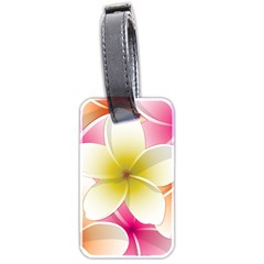 Frangipani Flower Floral White Pink Yellow Luggage Tags (two Sides)