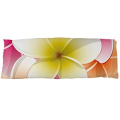 Frangipani Flower Floral White Pink Yellow Body Pillow Case Dakimakura (two Sides)