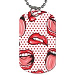 Lipstick Lip Red Polka Dot Circle Dog Tag (Two Sides) Back