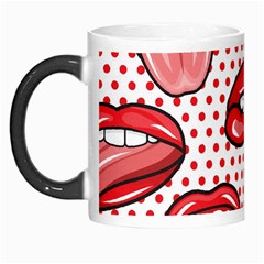 Lipstick Lip Red Polka Dot Circle Morph Mugs