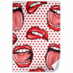 Lipstick Lip Red Polka Dot Circle Canvas 20  x 30  