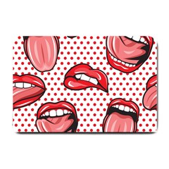 Lipstick Lip Red Polka Dot Circle Small Doormat 