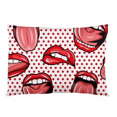 Lipstick Lip Red Polka Dot Circle Pillow Case