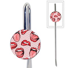 Lipstick Lip Red Polka Dot Circle Book Mark