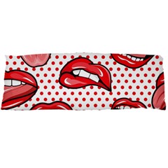 Lipstick Lip Red Polka Dot Circle Body Pillow Case Dakimakura (Two Sides)