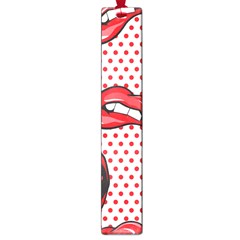 Lipstick Lip Red Polka Dot Circle Large Book Marks