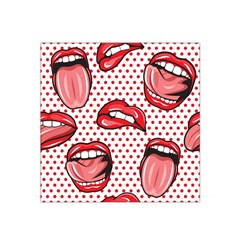 Lipstick Lip Red Polka Dot Circle Satin Bandana Scarf