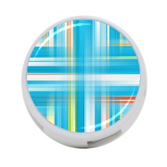 Lines Blue Stripes 4-port Usb Hub (two Sides)  by Mariart