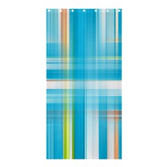 Lines Blue Stripes Shower Curtain 36  X 72  (stall)  by Mariart