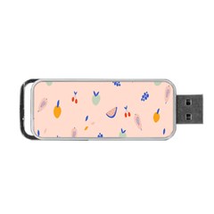 Papaya Apple Cherry Wine Fruit Pink Purple Portable Usb Flash (two Sides) by Mariart