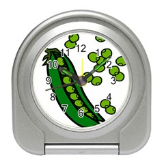 Peas Green Peanute Circle Travel Alarm Clocks