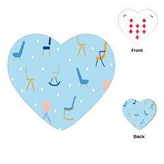 Seat Blue Polka Dot Playing Cards (heart)  by Mariart