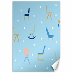 Seat Blue Polka Dot Canvas 20  X 30   by Mariart