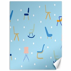 Seat Blue Polka Dot Canvas 36  X 48   by Mariart